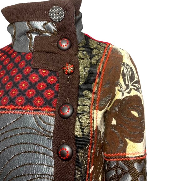 DESIGUAL Patchwork Geisha Coat - Picture 6 of 12